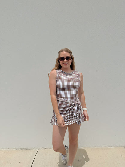 Mia Wrap Dress - Brown