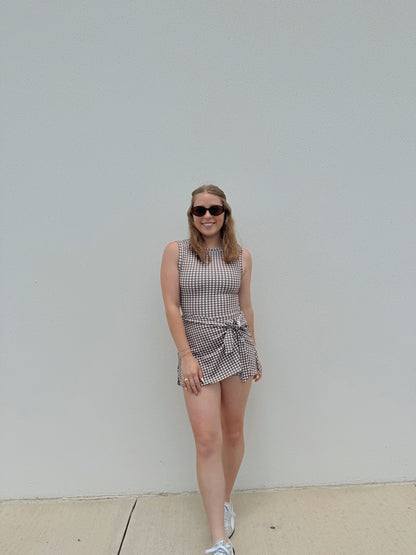 Mia Wrap Dress - Brown