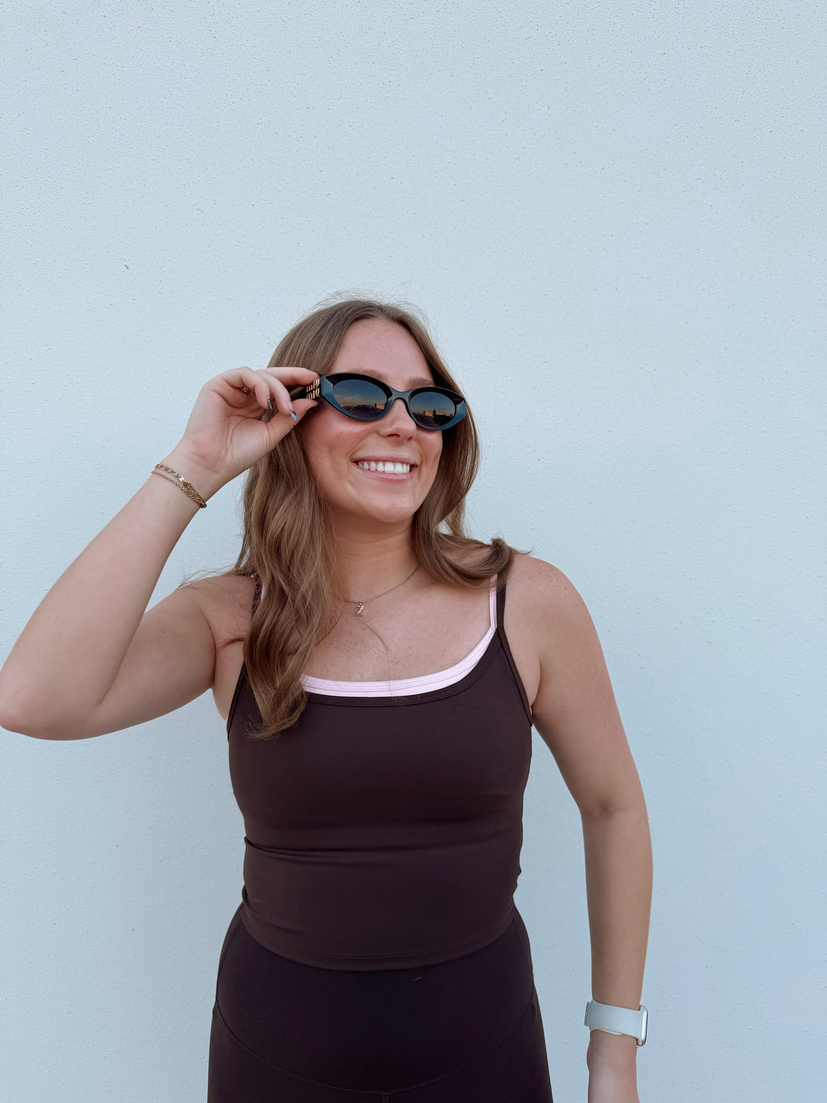 Layered Tank - Brown/Pink